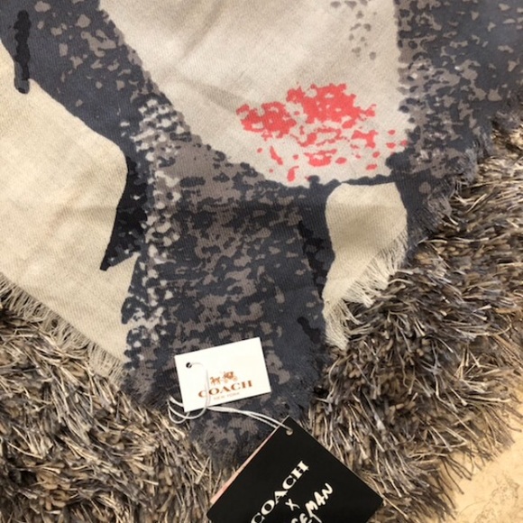 COACH Gary Baseman Emanuel Hare Ray Scarf - Picture 3 of 3